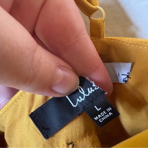 Lulus | Outstanding Elegance Mustard Yellow Satin Surplice Maxi Dress - Picture 4 of 7